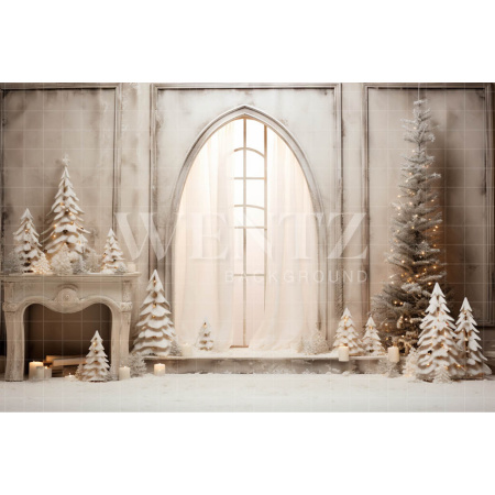 Fabric Photography Background White Christmas Set / Backdrop 4646