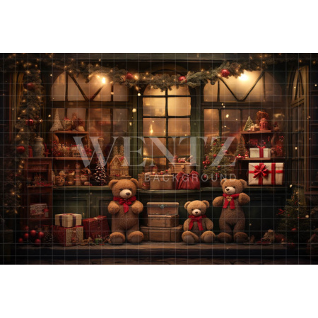 Fabric Photography Background Christmas Toy Store / Backdrop 4651