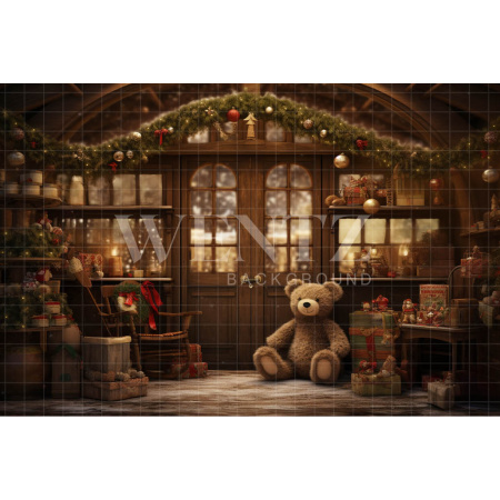 Fabric Photography Background Christmas Toy Store / Backdrop 4661