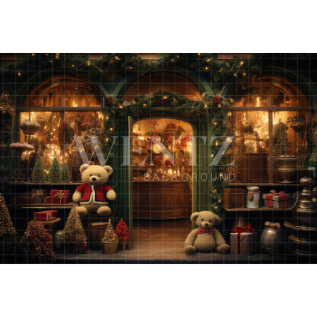 Fabric Photography Background Christmas Toy Store / Backdrop 4662