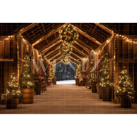 Fabric Photography Background Christmas Set with Golden Lights / Backdrop 4676