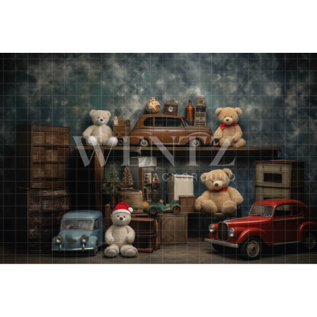 Fabric Photography Background Christmas Toys / Backdrop 4722