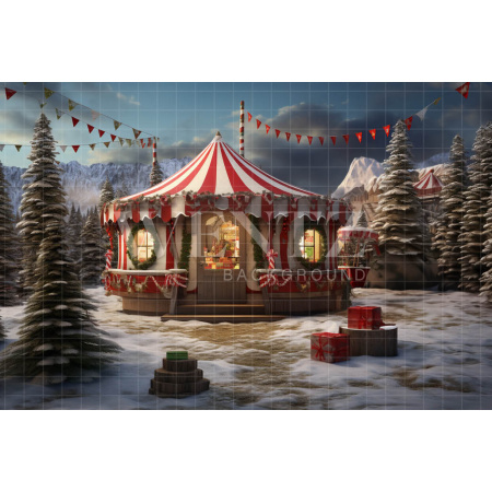 Fabric Photography Background Christmas Tent / Backdrop 4733