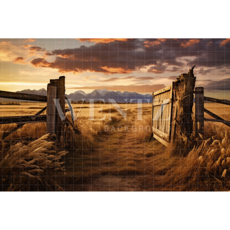 Fabric Photography Background Farm Gate / Backdrop  4768