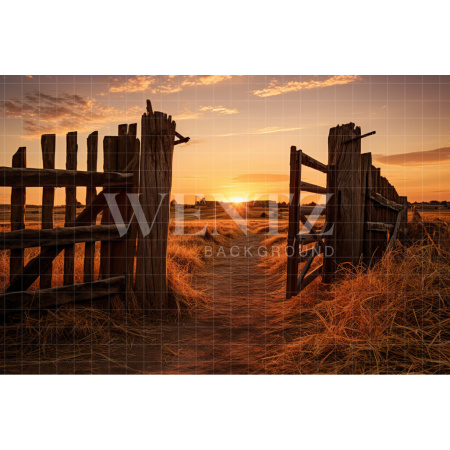 Fabric Photography Background Farm Gate / Backdrop 4769