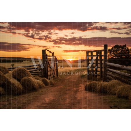 Fabric Photography Background Farm Gate / Backdrop 4786