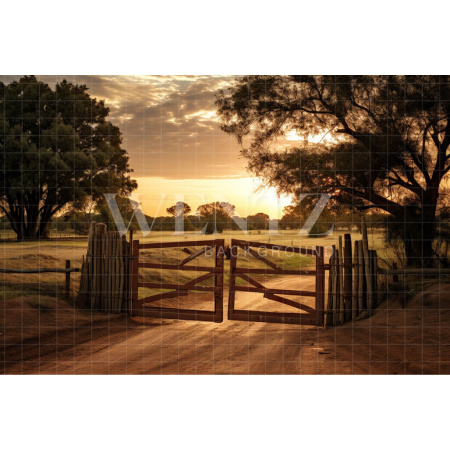 Fabric Photography Background Farm Gate / Backdrop 4787