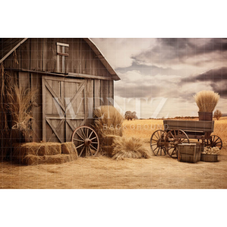 Fabric Photography Background Barn / Backdrop 4788