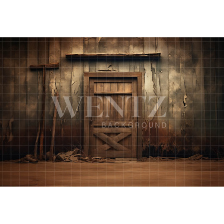 Fabric Photography Background Rustic Door / Backdrop 4871