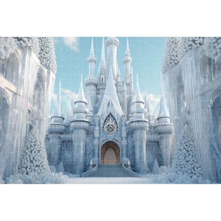 Photographic Background Fabric Ice Castle / 4953