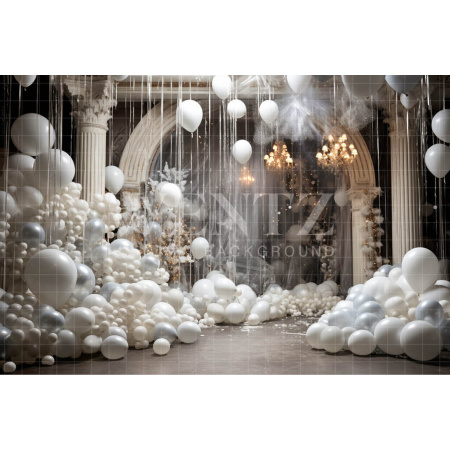 Photographic Background in Fabric New Year Set with Balloons / Backdrop 4987