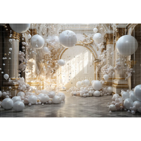 Photographic Background in Fabric New Year Set with Balloons / Backdrop 4989