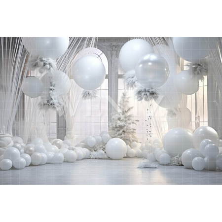 Photographic Background in Fabric New Year Set with Balloons / Backdrop 4990