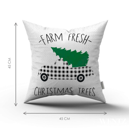 Pillow Case Christmas Farm Plaid - 45 x 45 / WA24