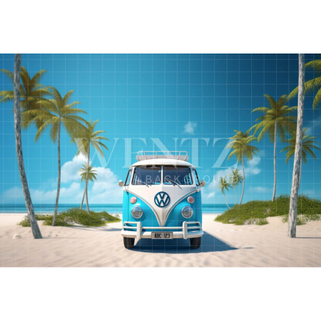 Photographic Background in Fabric Kombi in the Beach / Backdrop 5005