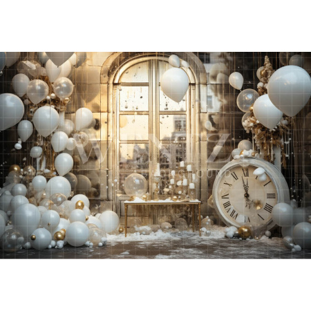 Photographic Background in Fabric Gold Clock / Backdrop 5040