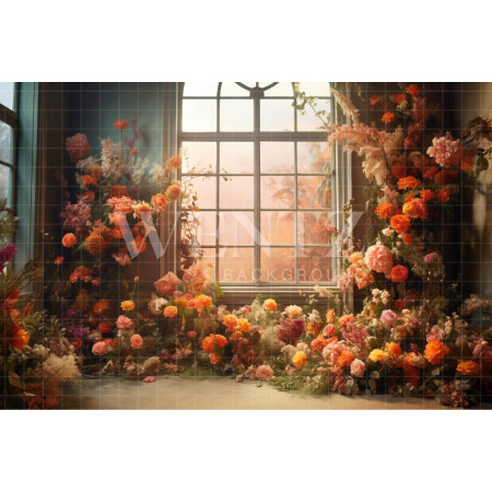 Photographic Background in Fabric Floral Room / Backdrop 5089