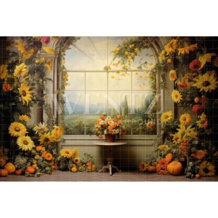 Photographic Background in Fabric Sunflower Set / Backdrop 5096