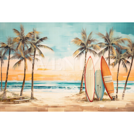 Photographic Background in Fabric Beach / Backdrop 5105