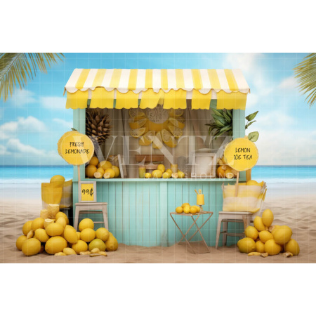 Photographic Background in Fabric Lemonade Stand/ Backdrop 5136