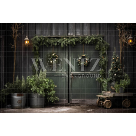 Photographic Background in Fabric Rustic Door / Backdrop 5155