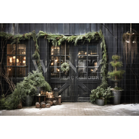 Photographic Background in Fabric Christmas Facade / Backdrop 5176