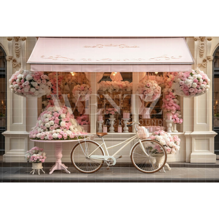 Fabric Photography Background Flower Shop / Backdrop 5179