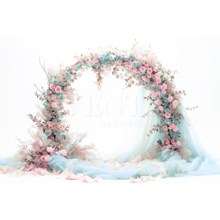 Fabric Photography Background Floral Arch / Backdrop 5273