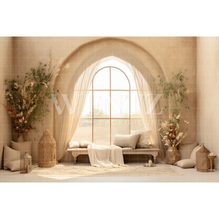 Fabric Photography Background Window Arch / Backdrop 5274