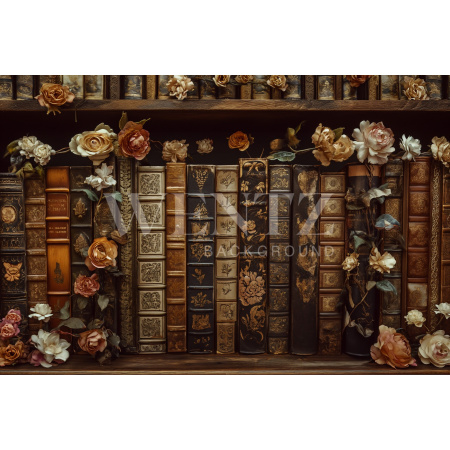 Fabric Photography Background Set with Books / Backdrop 5712