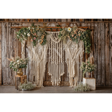 Fabric Photography Background Boho Wall with Macramé / Backdrop 5900