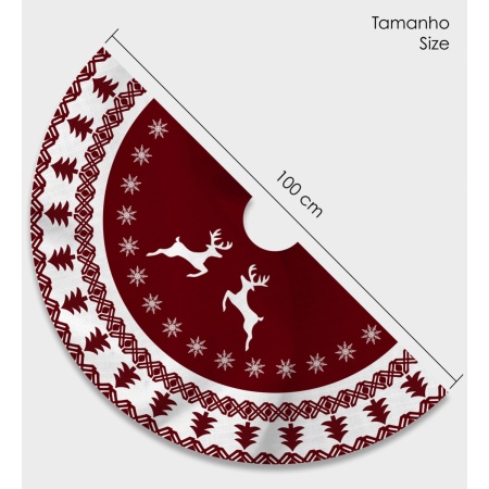 Christmas Tree Skirt Reindeer / WSA05