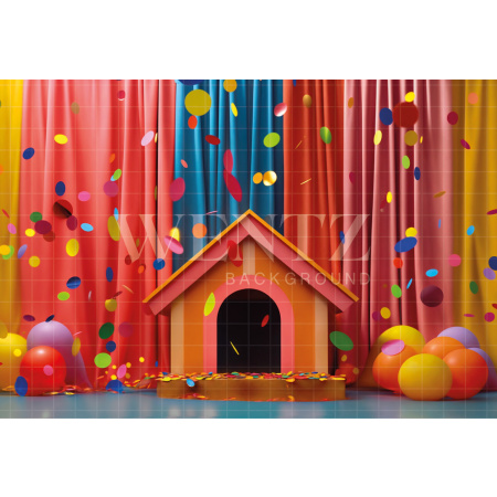 Fabric Photography Background for Pets Photoshoot Carnival / Backdrop 6214