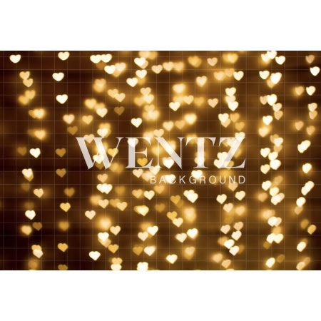 Fabric Photography Background Golden Heart / Backdrop 894