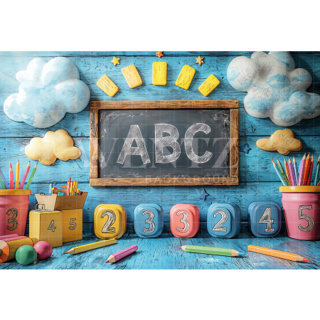 Photographic Background in Fabric ABC/ Backdrop 6645