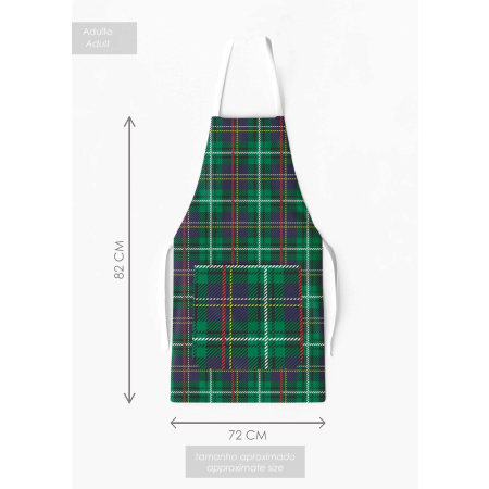 Kit 4 Christmas Family Aprons with Pocket Print Green / AW09