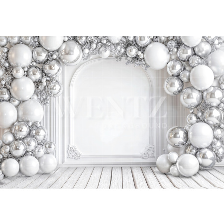 Fabric Photography Background New Year Balloon Arch / Backdrop 6515