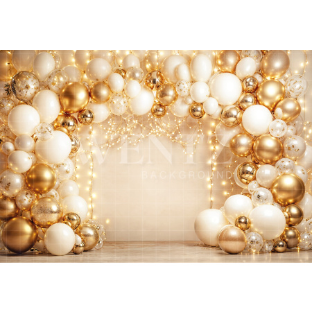 Fabric Photography Background New Year Balloon Arch / Backdrop 6582