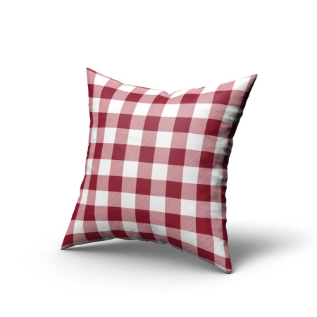 Pillow Case Plaid Red and White - 45 x 45 / WA37