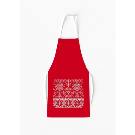 Snowflakes Apron with Pocket / AW48