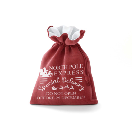 Red Decorative Christmas Bag With String / WS06