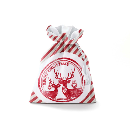 Striped Decorative Christmas Bag With String / WS08