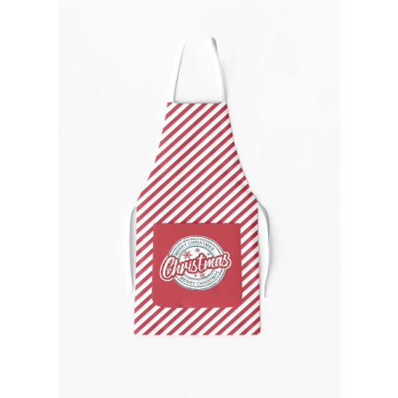 Striped Apron with Red Pocket / AW19