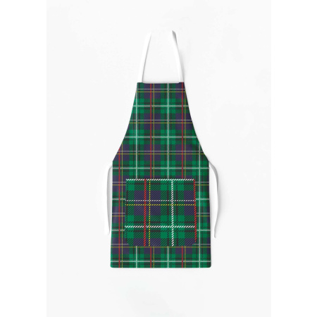 Apron with Pocket Plaid Green / AW18