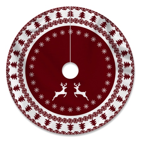 Christmas Tree Skirt Reindeer / WSA05