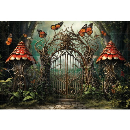 Fabric Photography Background Children's Day Enchanted Forest / Backdrop 6383