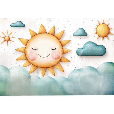 Fabric Photography Background Sun Children's Day / Backdrop 6425