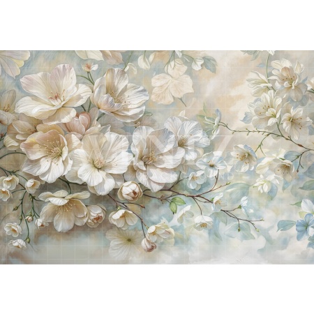 Fabric Photography Background Fine Art Floral / Backdrop 6196