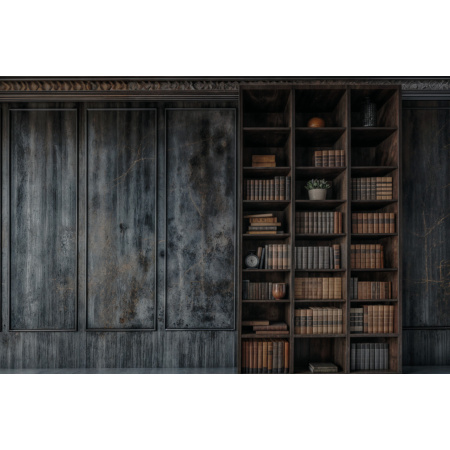 Fabric Photography Background Bookshelf Father's Day / Backdrop 6091