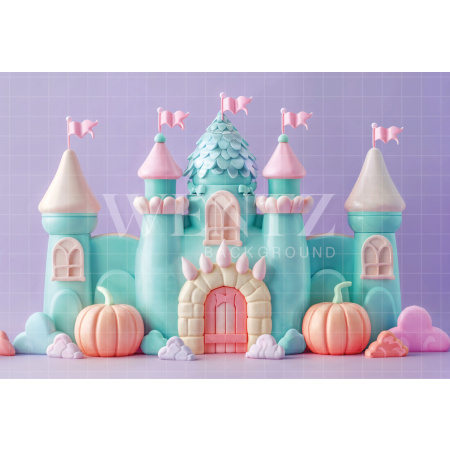 Fabric Photography Background Halloween Castle / Backdrop 6341